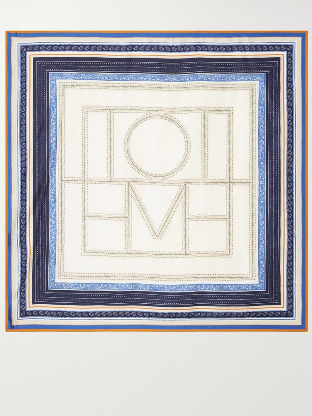 TOTEME Collector Scarf in Ecru/Navy, New